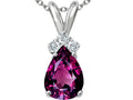Tommaso Design Genuine Rhodolite Pendant Necklace