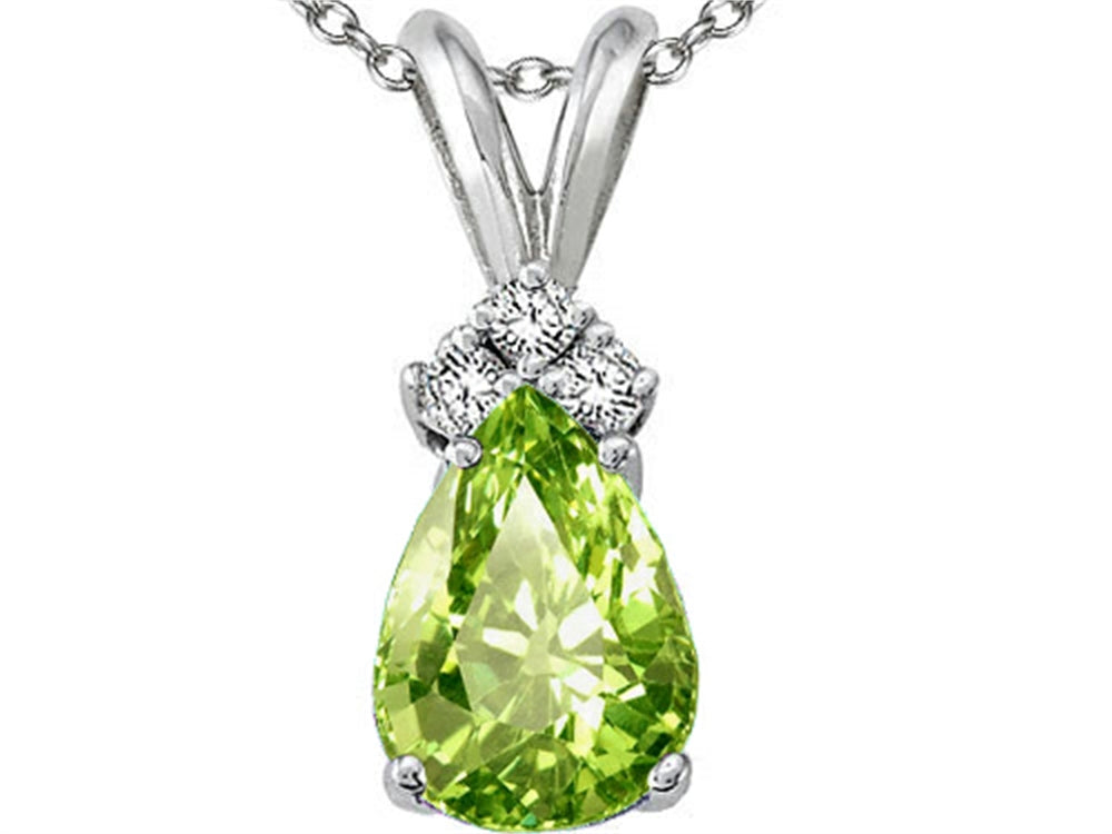 Tommaso Design Genuine Peridot Pendant Necklace