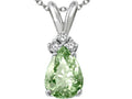Tommaso Design Green Amethyst Pendant Necklace