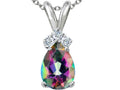 Tommaso Design Mystic Rainbow Topaz Pendant Necklace