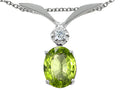 Tommaso Design Genuine Peridot Pendant Necklace