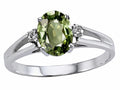 Tommaso Design Genuine Green Sapphire Ring