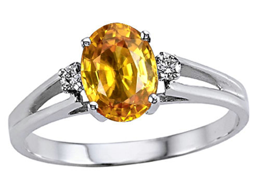 Tommaso Design Genuine Yellow Sapphire Ring