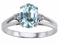 Tommaso Design Genuine Aquamarine Ring