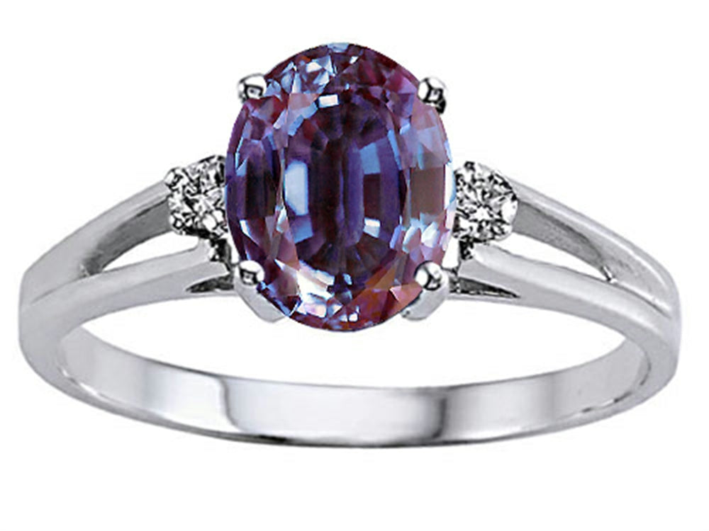 Tommaso Design Simulated Alexandrite Ring