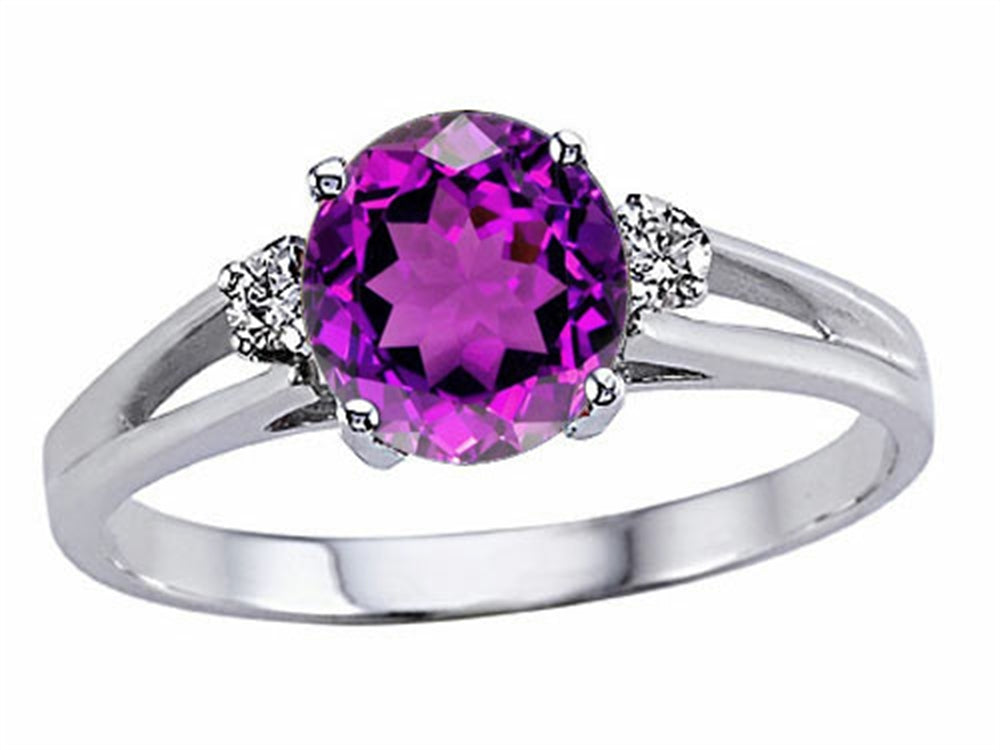 Tommaso Design Genuine Amethyst Ring