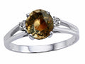 Tommaso Design Genuine Smoky Quartz Ring