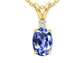 Tommaso Design Genuine Tanzanite Pendant Necklace