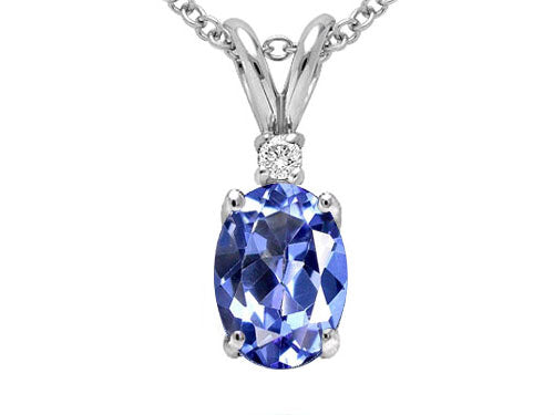 Tommaso Design Genuine Tanzanite Pendant Necklace