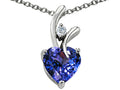Star K Heart Shaped 8mm Simulated Tanzanite Pendant Necklace