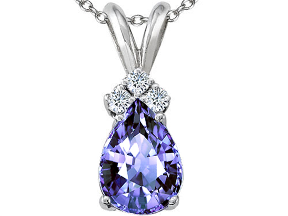 Tommaso Design Genuine Tanzanite Pendant Necklace