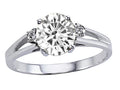 Tommaso Design Genuine White Topaz Ring