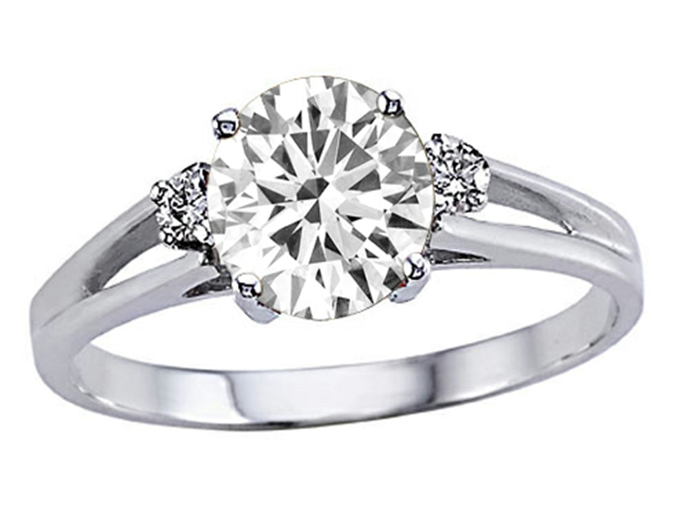 Tommaso Design Genuine White Topaz Ring