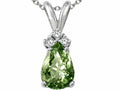 Tommaso Design Green Sapphire Pendant Necklace