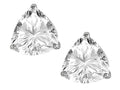 Star K Trillion 7mm Genuine White Topaz Earrings Studs