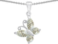Star K Butterfly Pendant Necklace Made with Sea Shell