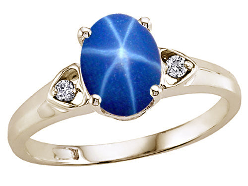Tommaso Design Created Star Sapphire and Genuine Diamond Ring