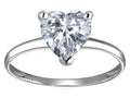 Original Star K Genuine White Topaz Heart Shape 8mm Solitaire Engagement Ring