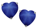 Star K 7mm Heart Shape Created Star Sapphire Earrings Studs