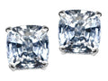 Star K Cushion-Cut 7mm Simulated White Topaz Earrings Studs