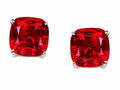 Tommaso Design 7mm Cushion-Cut Created Ruby Earrings Studs