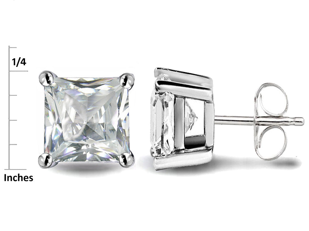 Star K Square 7mm Simulated Alexandrite Earrings