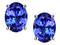 Star K Oval 8x6mm Simulated Tanzanite Earrings Studs