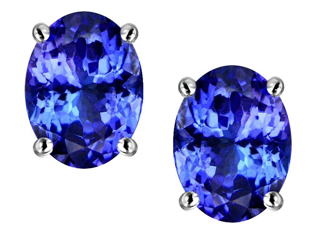 Star K Oval 8x6mm Simulated Tanzanite Earrings Studs