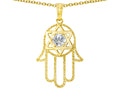 Tommaso Design Large 1.5 inch Hamsa Hand Jewish Star of David Protection Pendant Necklace