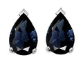 Tommaso Design 7x5mm Pear Shape Genuine Sapphire Earrings