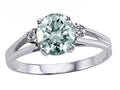 Tommaso Design Round 7mm Genuine Aquamarine Ring