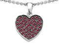 Star K Heart Shape Love Pendant Necklace with Created Ruby