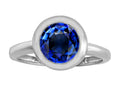 Star K 8mm Round Solitaire Ring With Created Sapphire