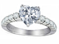 Star K 8mm Heart Shape Genuine White Topaz Ring