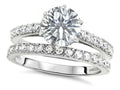 Star K Round 7mm Genuine White Topaz Wedding Ring