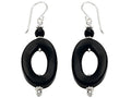 Noah Philippe Simulated Black Onyx Oval Hoop EarringsDrops
