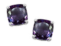 Original Star K 7mm Cushion-Cut Simulated Alexandrite Earrings Studs