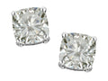 Original Star K 7mm Cushion-Cut Genuine White Topaz Earrings Studs
