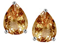 Star K Pear Shape 9x7mm Simulated Imperial Yellow Topaz Earrings Studs