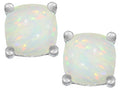 Star K Cushion-Cut 7mm Created Opal Earrings Studs
