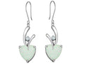 Star K 8mm Heart Shape Created Opal Hanging Hook Love Earrings