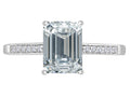 Original Star K Genuine White Topaz And Diamond Solitaire Engagement Ring