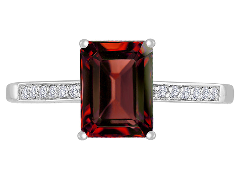 Original Star K Genuine Garnet Solitaire Engagement Ring