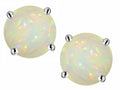 Star K Round 7mm Created Opal Earrings Studs