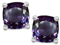Star K Cushion-Cut 7mm Simulated Alexandrite Earrings Studs