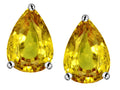 Star K Pear Shape 9x7mm Simulated Citrine Earrings Studs