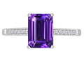Original Star K 8x6mm Genuine Amethyst Solitaire Engagement Ring