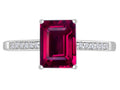 Original Star K 8x6mm Created Ruby Solitaire Engagement Ring
