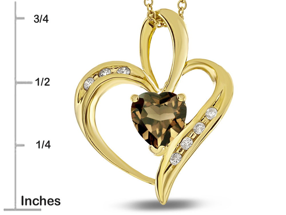 Star K Heart Shape 6mm Simulated Alexandrite Pendant Necklace