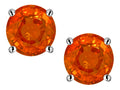Star K Round 7mm Simulated Orange Mexican Fire Opal Classic Screw Back Stud Earrings
